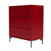 Montana Carry Dresser With Legs, Beetroot/Black