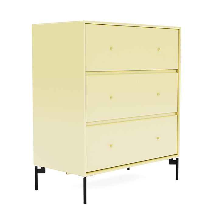 Montana Carry Dresser With Legs, Camomile/Black