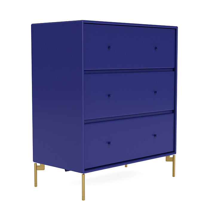 Montana Carry Dresser With Legs, Monarch Blue/Brass