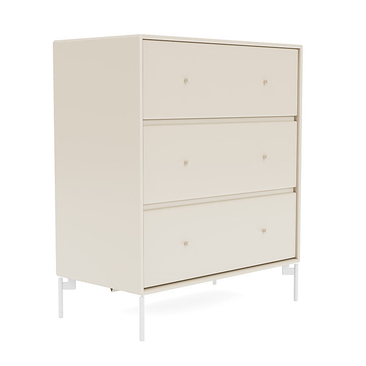 Montana Carry Dresser With Legs, Oat/Snow White