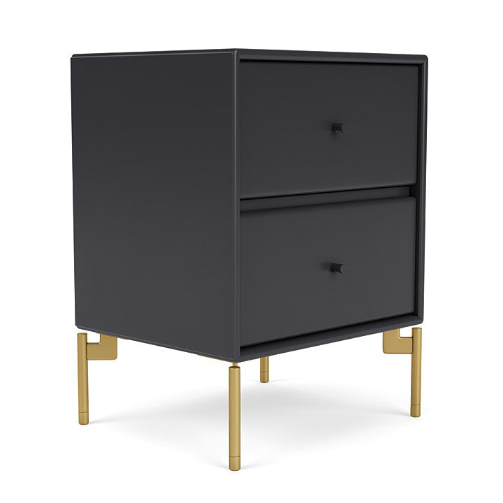 Montana Drift Drawer Module With Legs, Anthracite/Brass