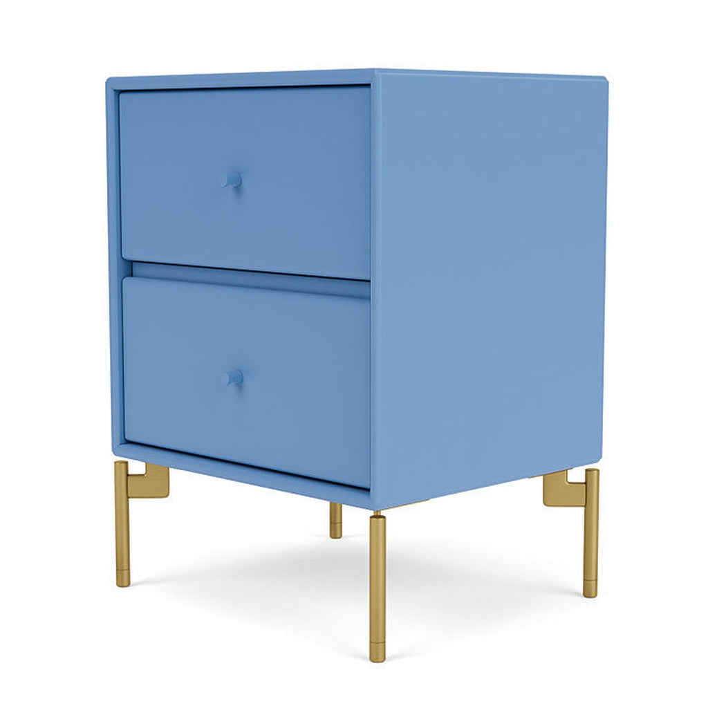 Módulo de cajón de deriva de Montana con piernas, azul azul/latón