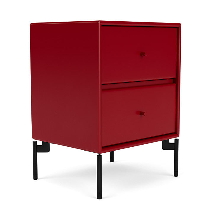 Montana Drift Drawer -modul med ben, rödbetor/svart