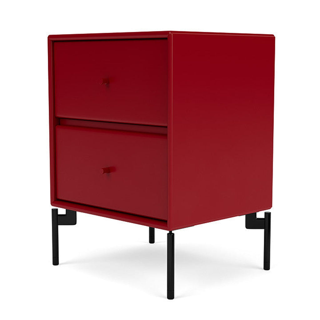 Montana Drift Drawer -modul med ben, rödbetor/svart