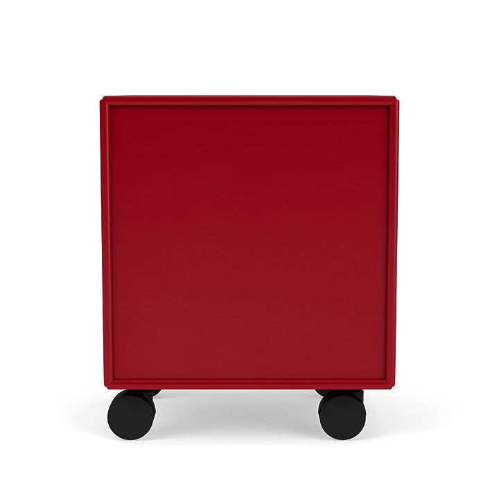 Montana Drift Drawer Module With Castors, Beetroot Red