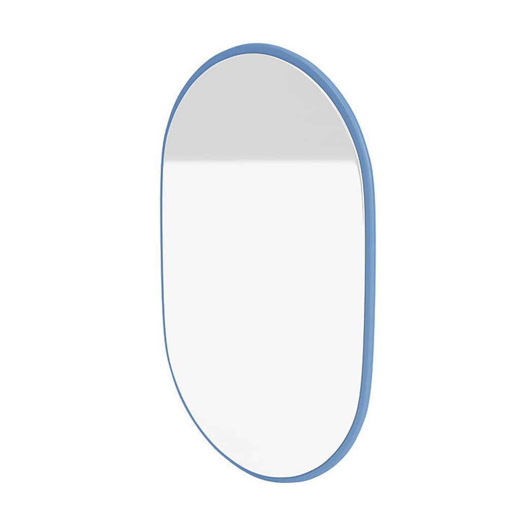 Montana Look Oval Mirror With Suspension Rail, Azure Blue