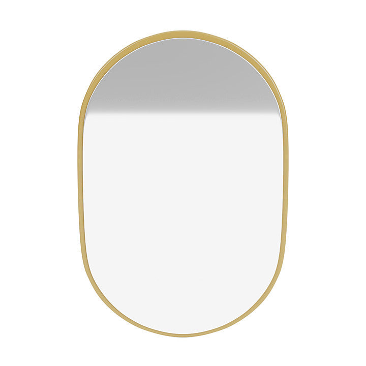 Montana ser ovalt spejl ud, spisskummen gul