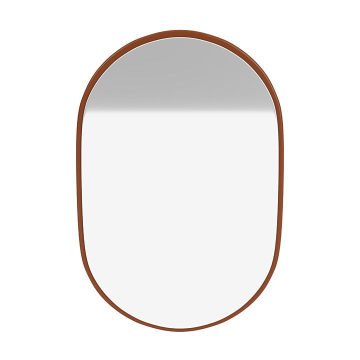 Montana ser ovalt spejl ud, hasselnødbrun