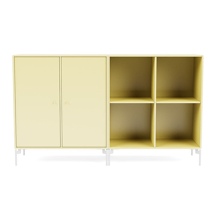 Montana Pair Classic Sideboard With Legs, Camomile/Snow White