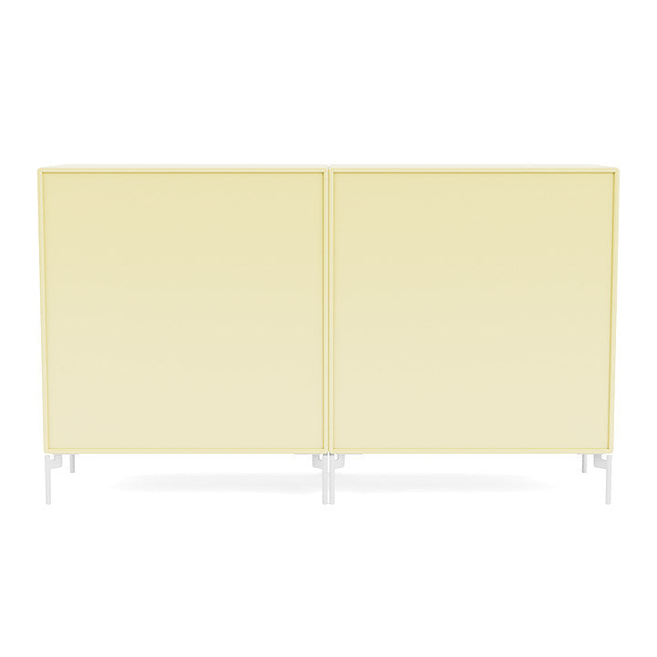 Montana Pair Classic Sideboard With Legs, Camomile/Snow White