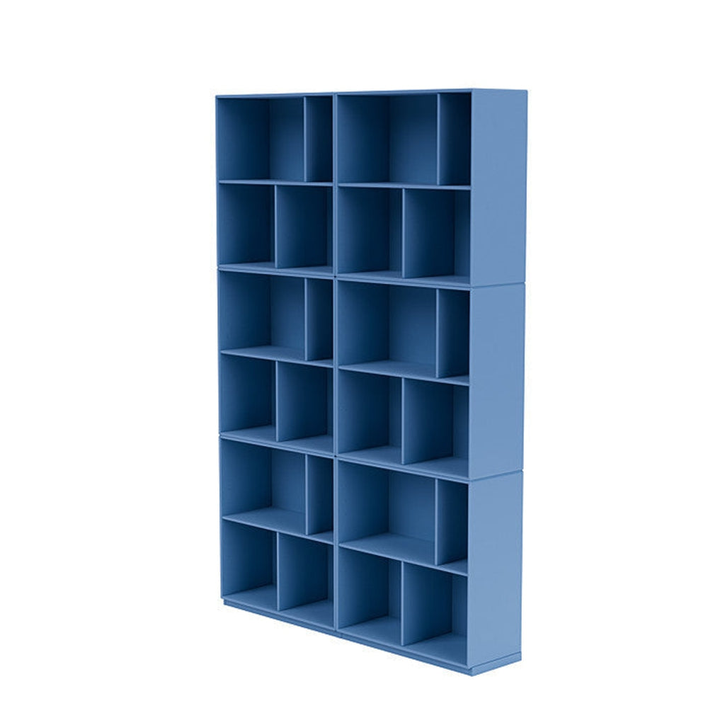 蒙大拿州阅读宽敞的书架，带有3厘米底座，Azure Blue