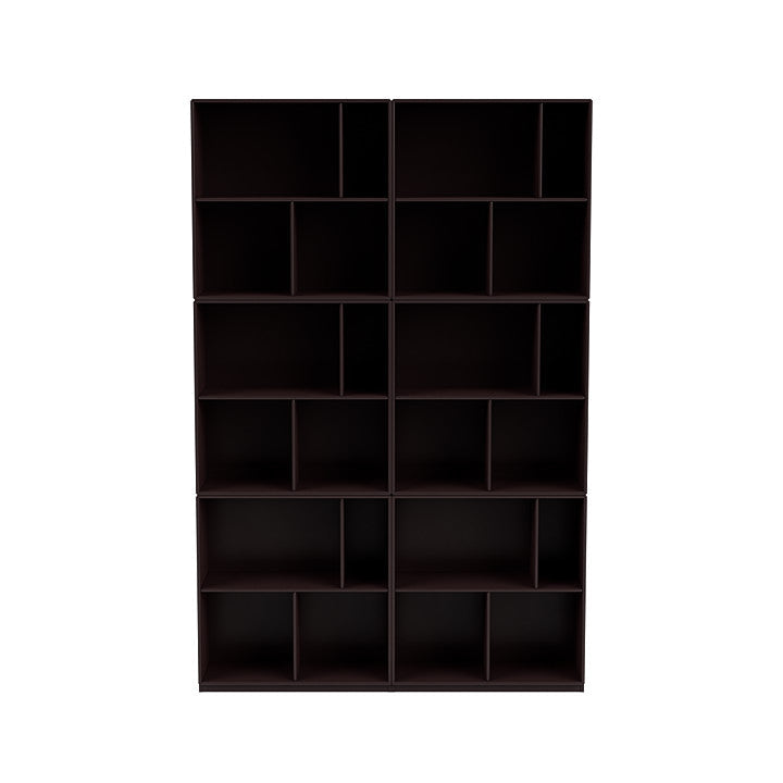 Montana Leggi la spaziosa libreria con plinto da 3 cm, marrone balsamico
