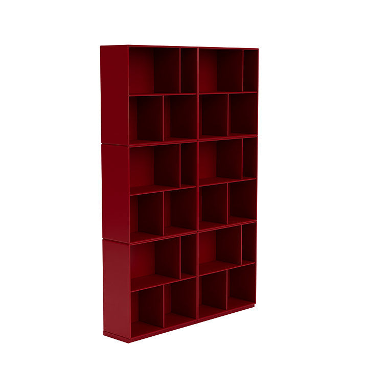 Montana Lesen Sie ein geräumiges Bücherregal mit 3 cm Sockel, Rote Beete rot