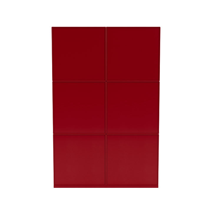 Montana Leggi la spaziosa scaffale con plinto da 3 cm, rosso barbabietola