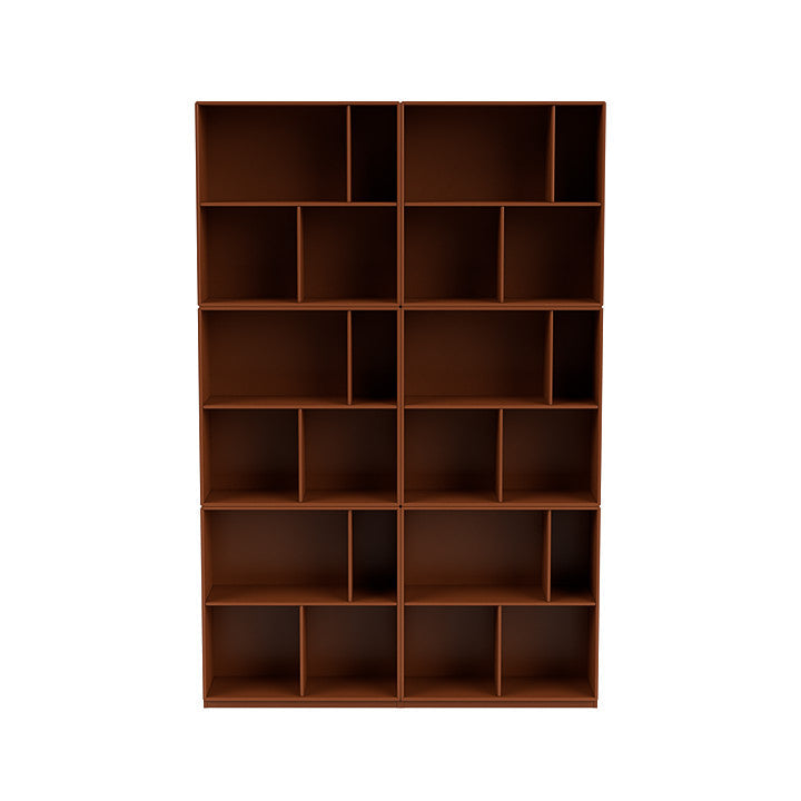 Montana läste rymlig bokhylla med 3 cm sockel, hasselnötbrun