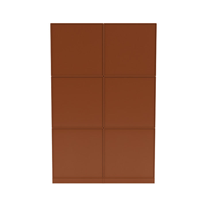 Montana lea espaciosa estantería con zócalo de 7 cm, avellana marrón