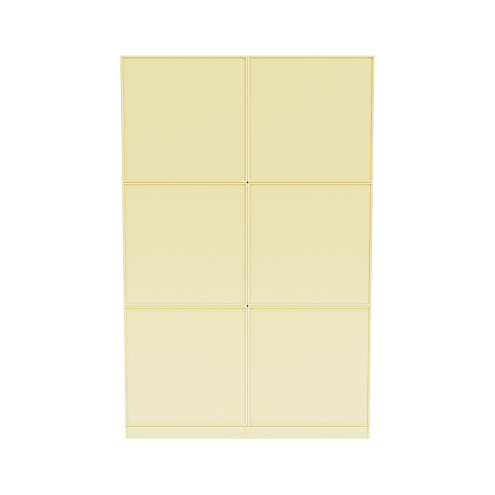 Montana Lire une étagère spacieuse avec du socle de 7 cm, jaune de camomille