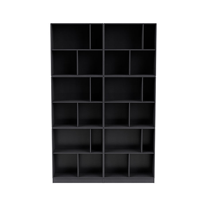 Montana Read Spacious Bookshelf With 7 Cm Plinth, Carbon Black