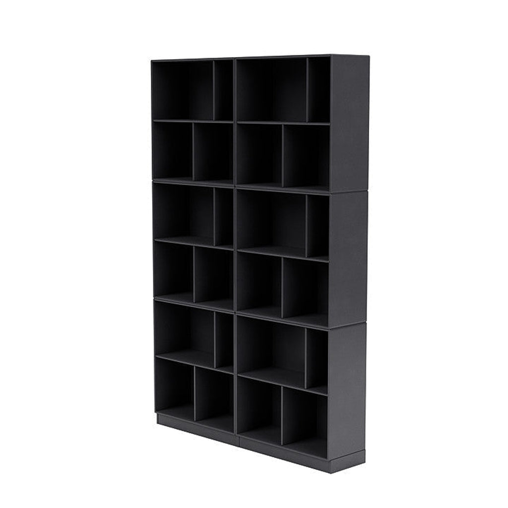 Montana Read Spacious Bookshelf With 7 Cm Plinth, Carbon Black