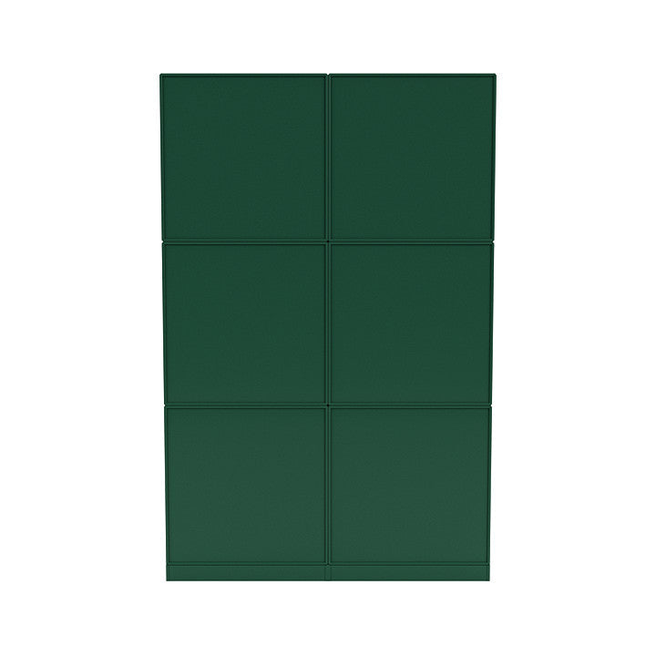 Montana Leggi la spaziosa scaffale con plinth 7 cm, verde pino