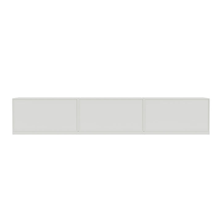 Banco de descanso Montana con zócalo de 3 cm, blanco nórdico