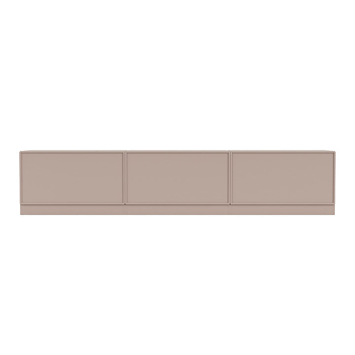 Montana vilbänk med 7 cm sockel, svampbrun
