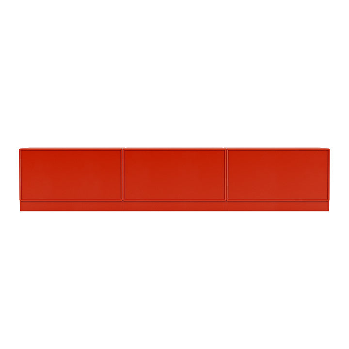 Montana Rest Bench med 7 cm sockel, Rosehip Red