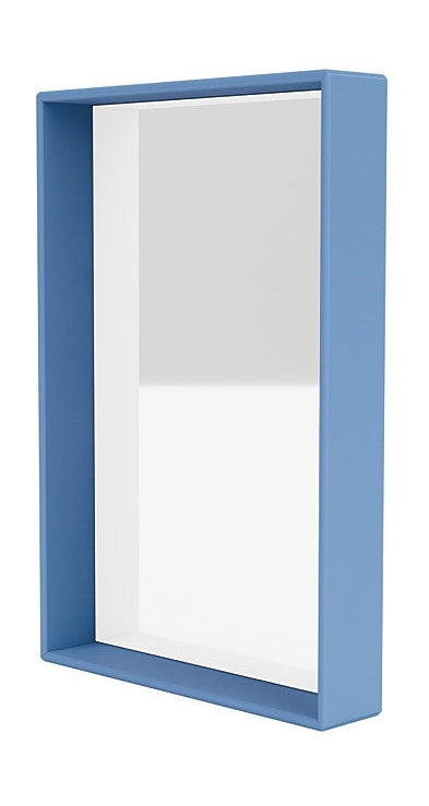蒙大拿州的货架镜，带有架子框架，蓝色蓝色