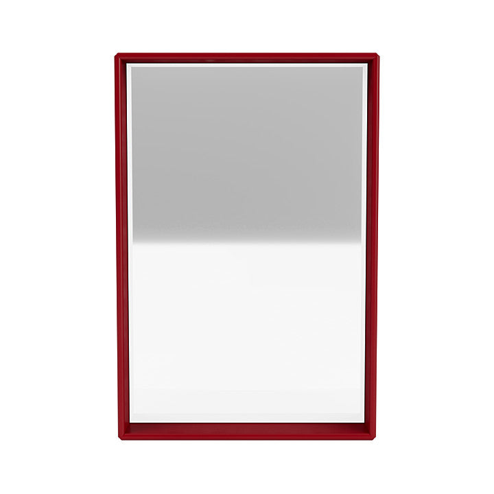 Miroir de l'agitation du Montana avec cadre d'étagère, rouge betterave