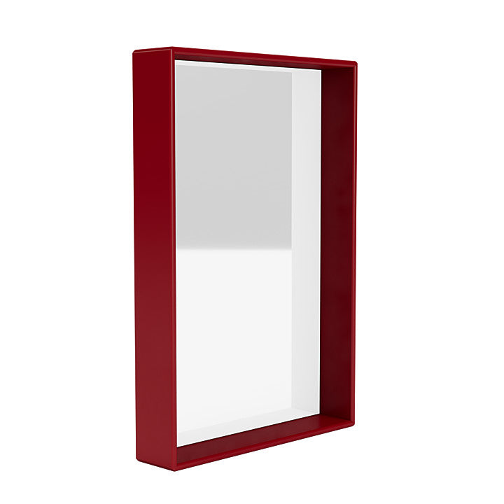 Montana Shelfie Mirror With Shelf Frame, Beetroot Red