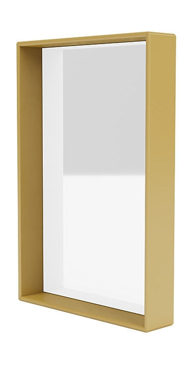 Montana Shelfie Mirror con marco de estante, comino amarillo