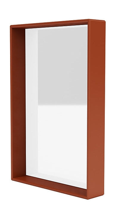 Montana Shelfie Specchio con cornice di scaffali, Hokkaido Brown