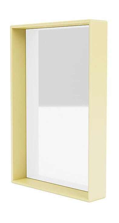 Specchio Shelfie del Montana con tela di scaffale, giallo camomilla
