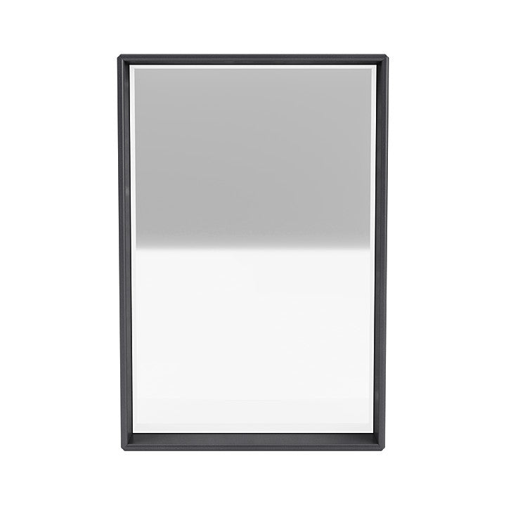 Montana Shelfie Mirror With Shelf Frame, Carbon Black