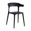 Muubs Luna Stripe用餐椅，黑色