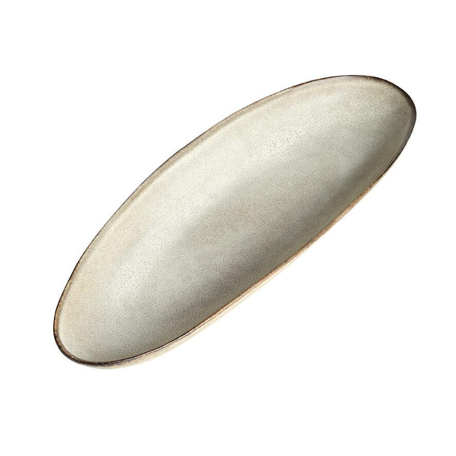 Muubs Mame Serving Plate Oval Oyster, 36,5cm