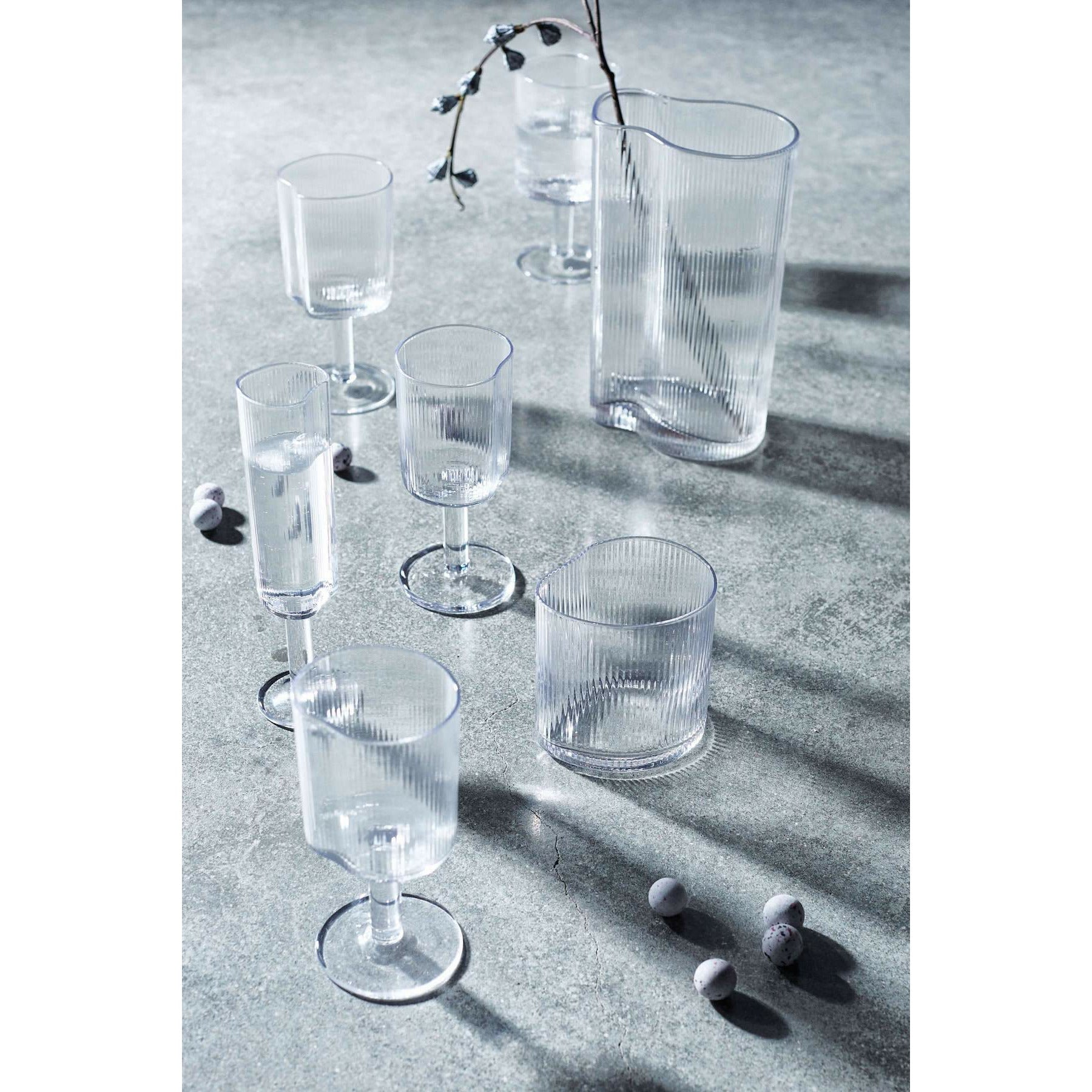 MUUBS Rijpe champagne glas helder, 19,7 cm