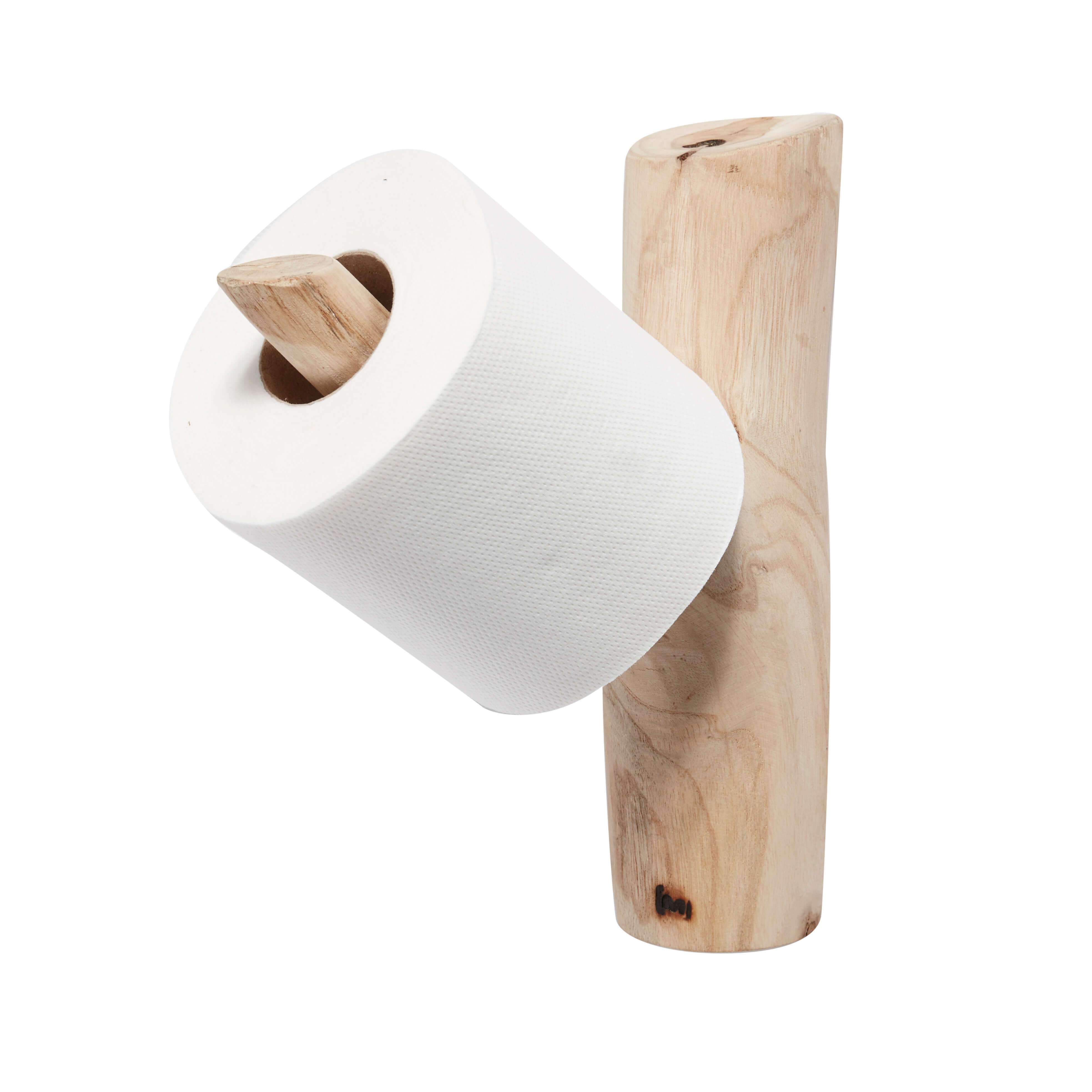 Muubs Twig Toilet Roll Holder Teak, 20cm