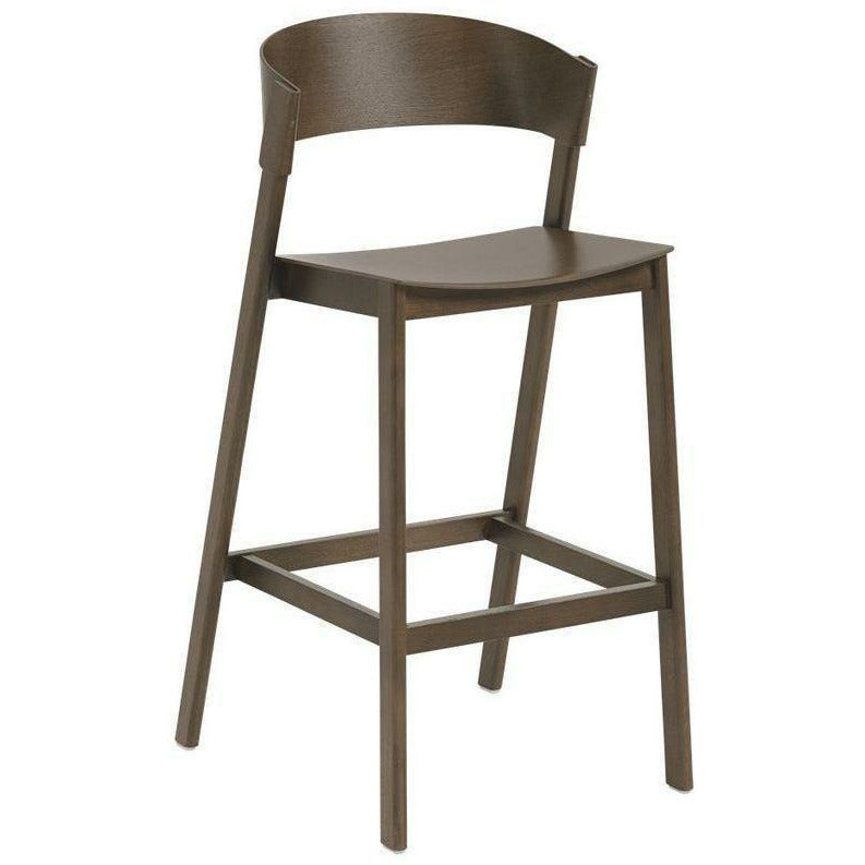 Muuto Cover Bar Stool, Brown Stained Oak