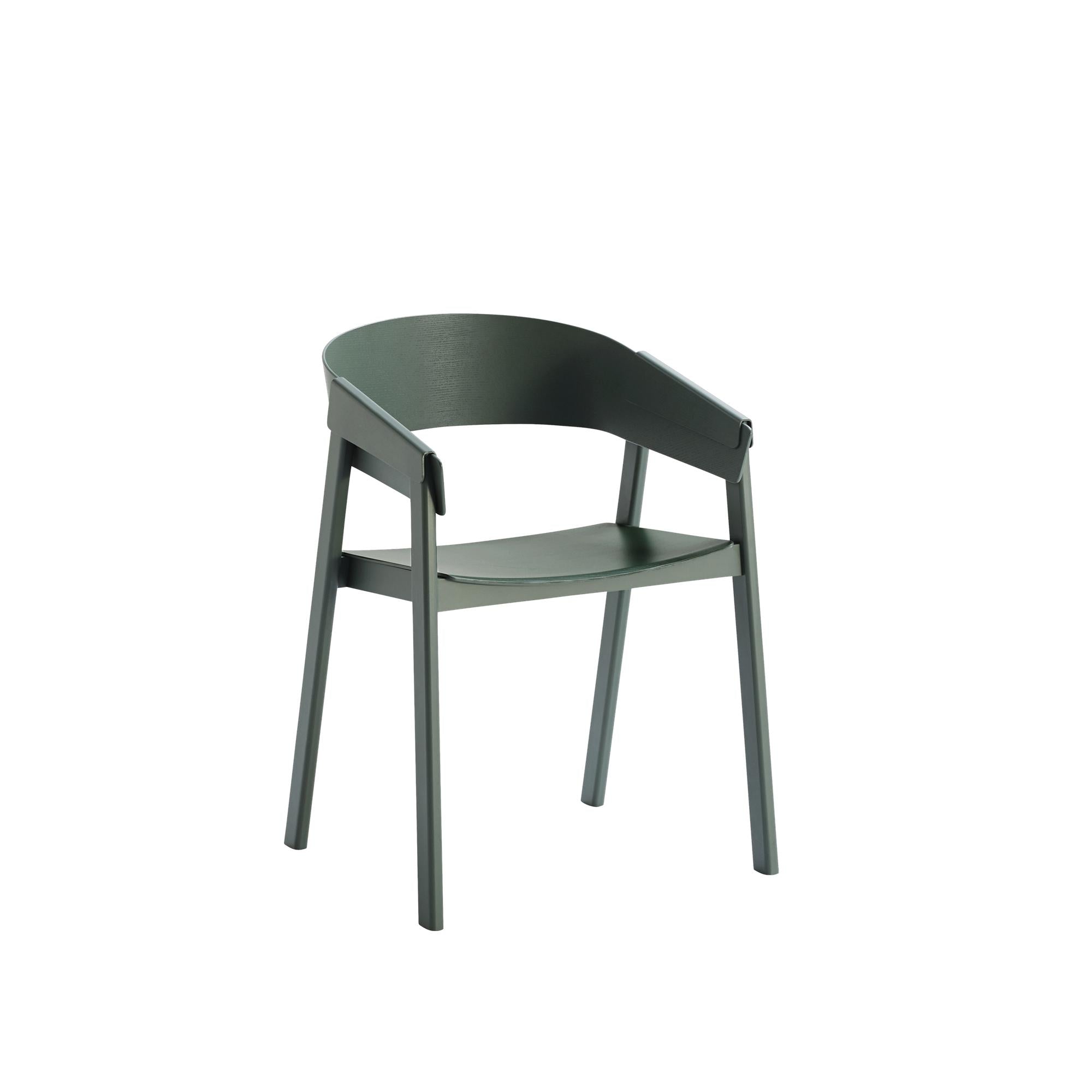 Muuto Cover Stoel eiken houten stoel, groen