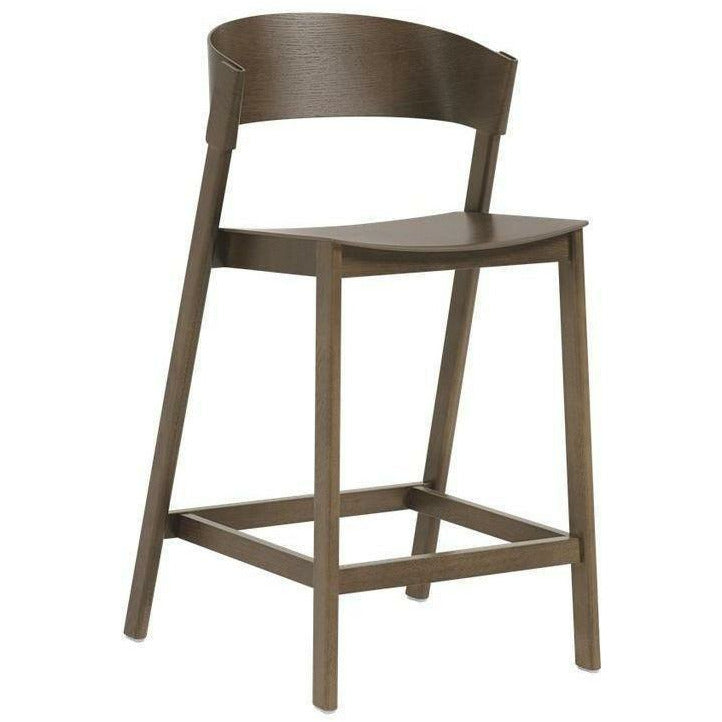 Muuto Cover Counter Stool, Brown Stained Oak