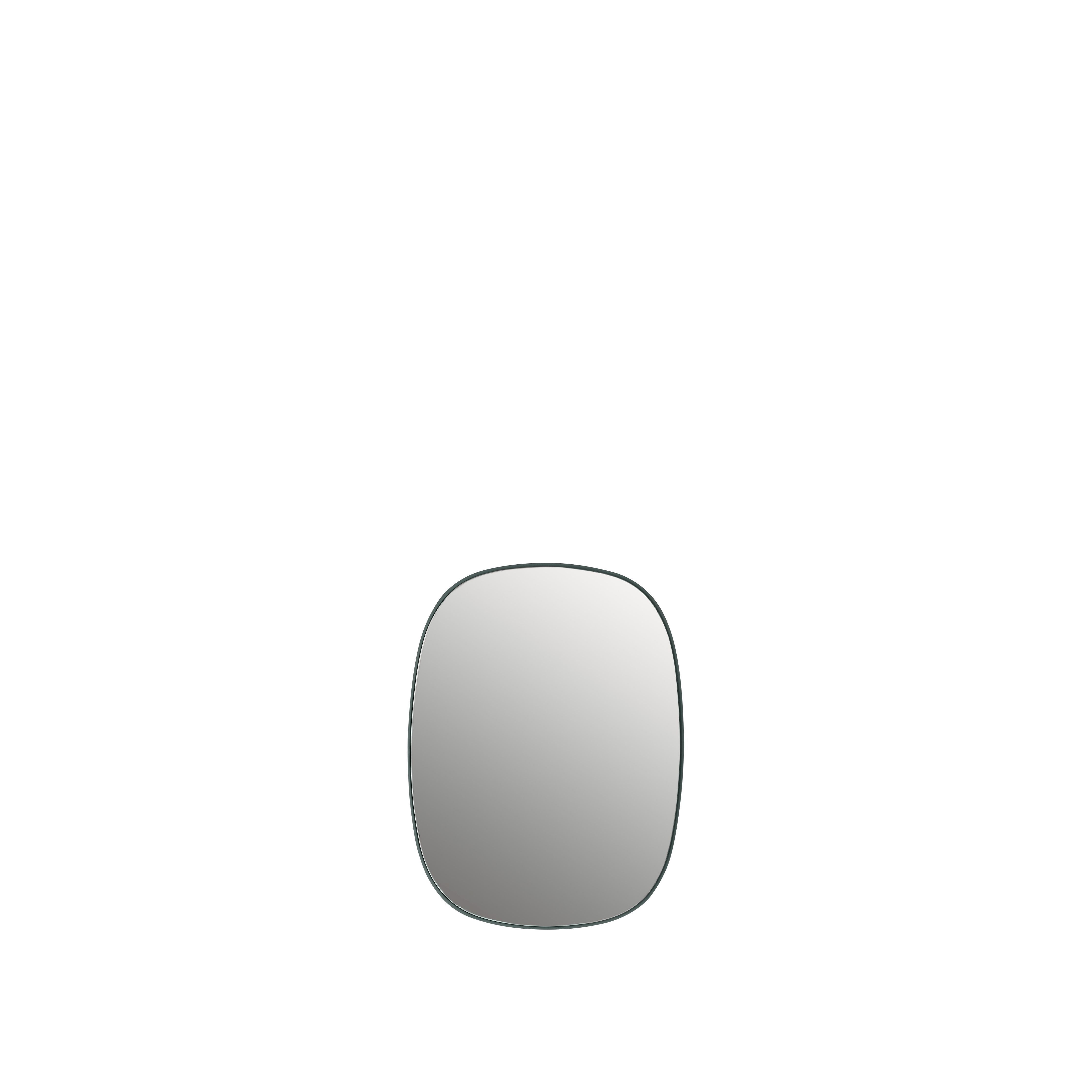 Muuto Inramad spegel liten, mörkgrön/klar
