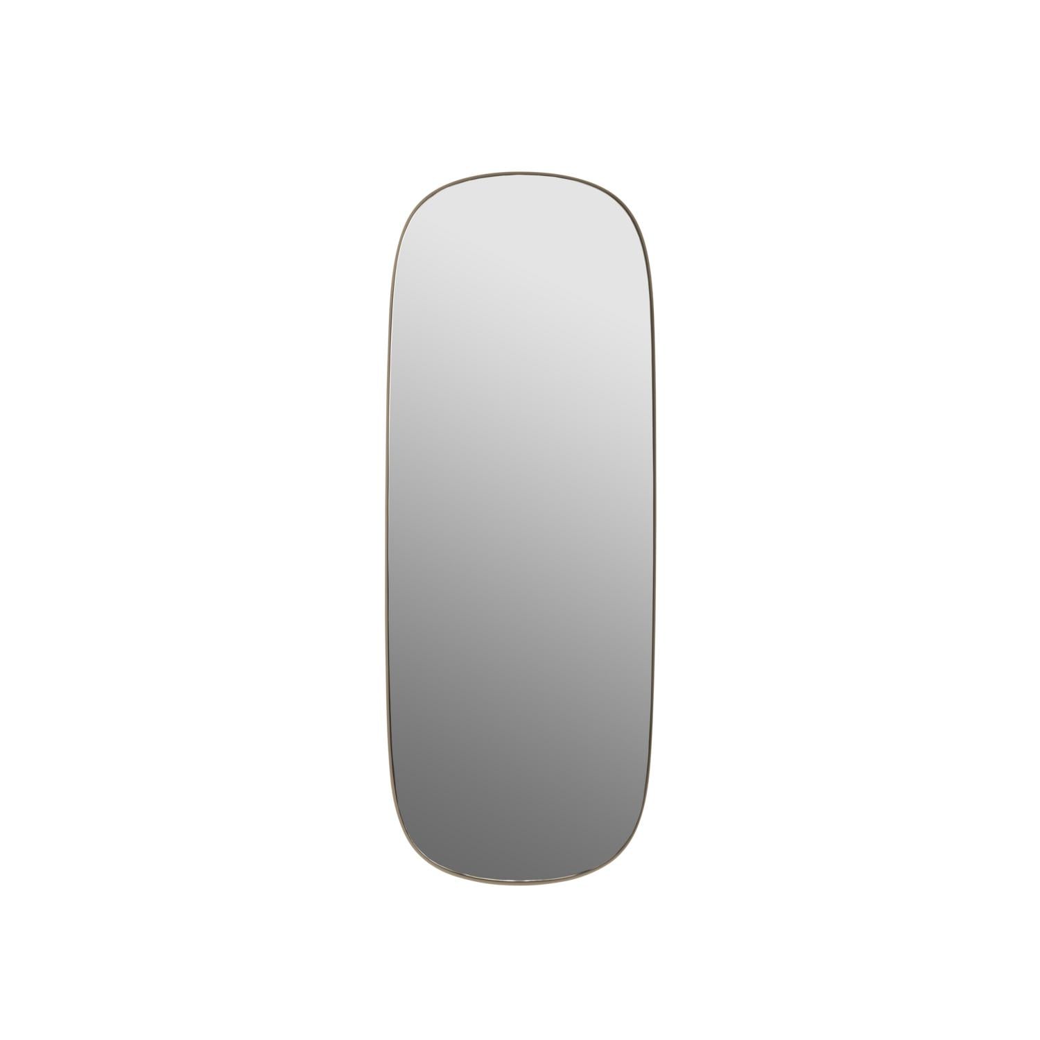 Muuto Inramad spegel stor, taupe/klar