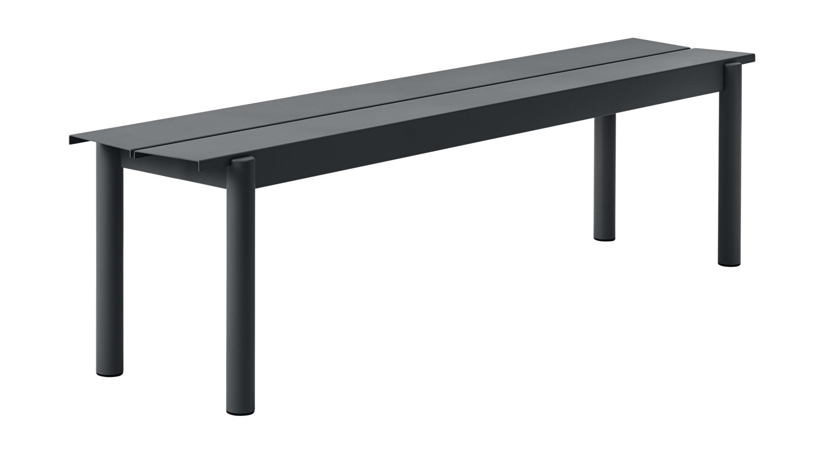 Muuto Linear Steel Bench L 170 cm, negro