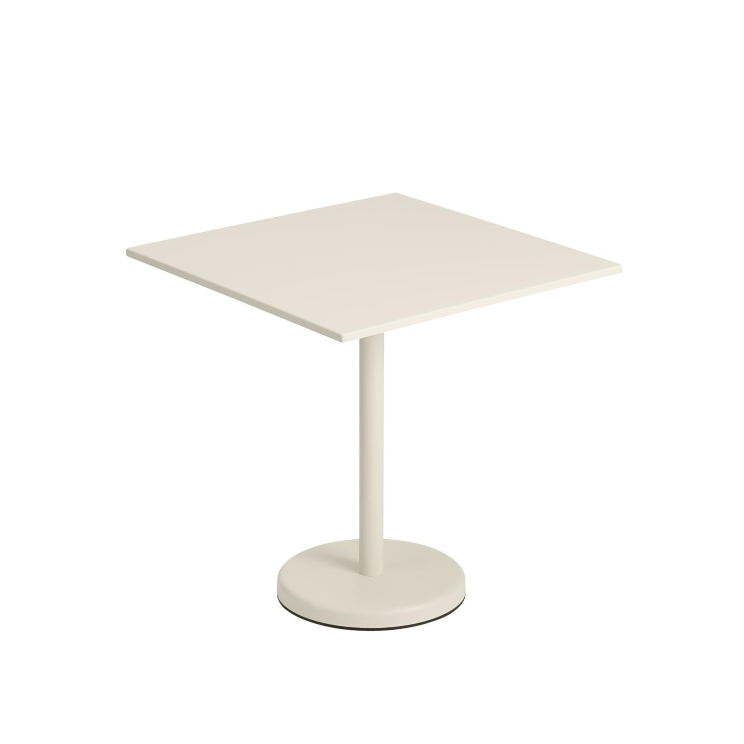 Muuto Linear Stahl Café Tisch 70 X70 Cm, Off White