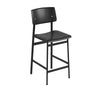 Muuto Loft Bar Chair Oak, H 65 cm, zwart