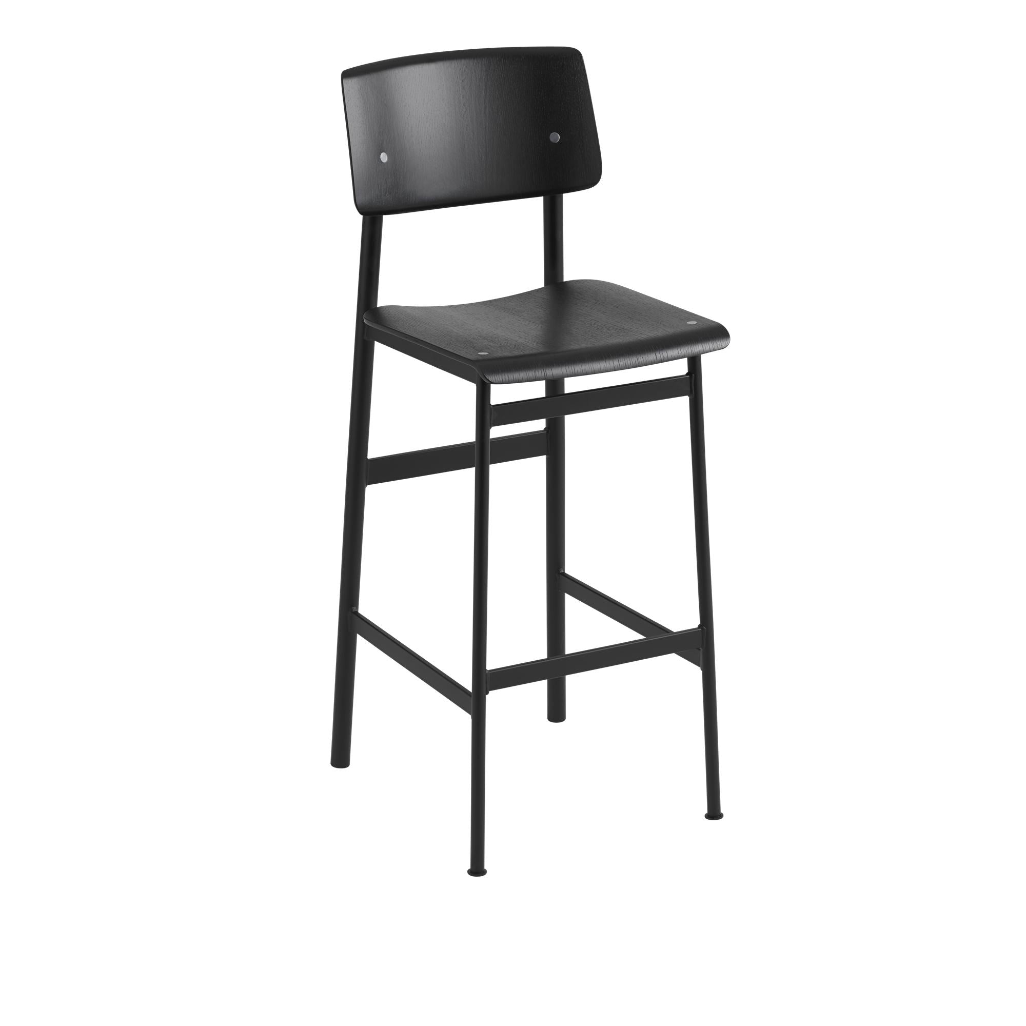 Muuto Chaise de bar loft, h 75 cm, noir