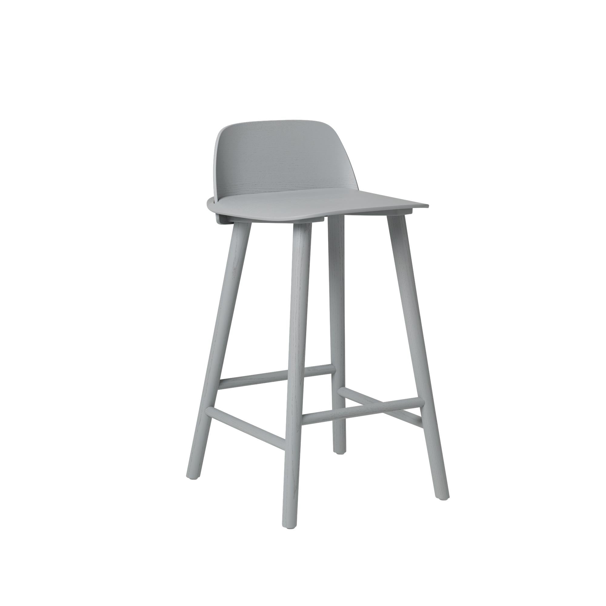 Muuto Chaise de bar nerd h 65 cm, gris