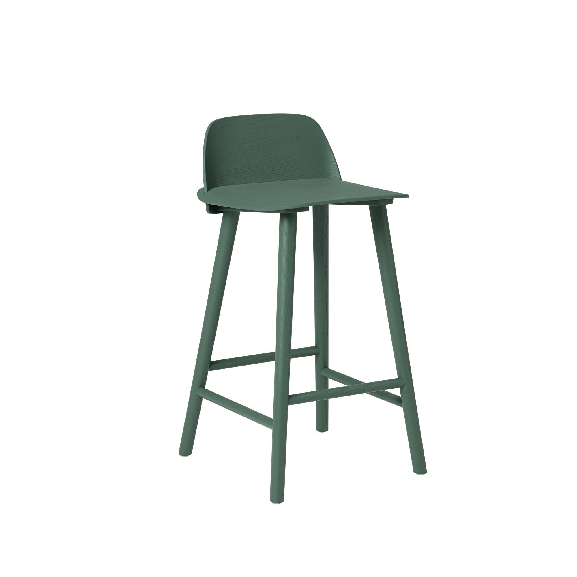 Muuto Chaise de bar nerd h 65 cm, vert