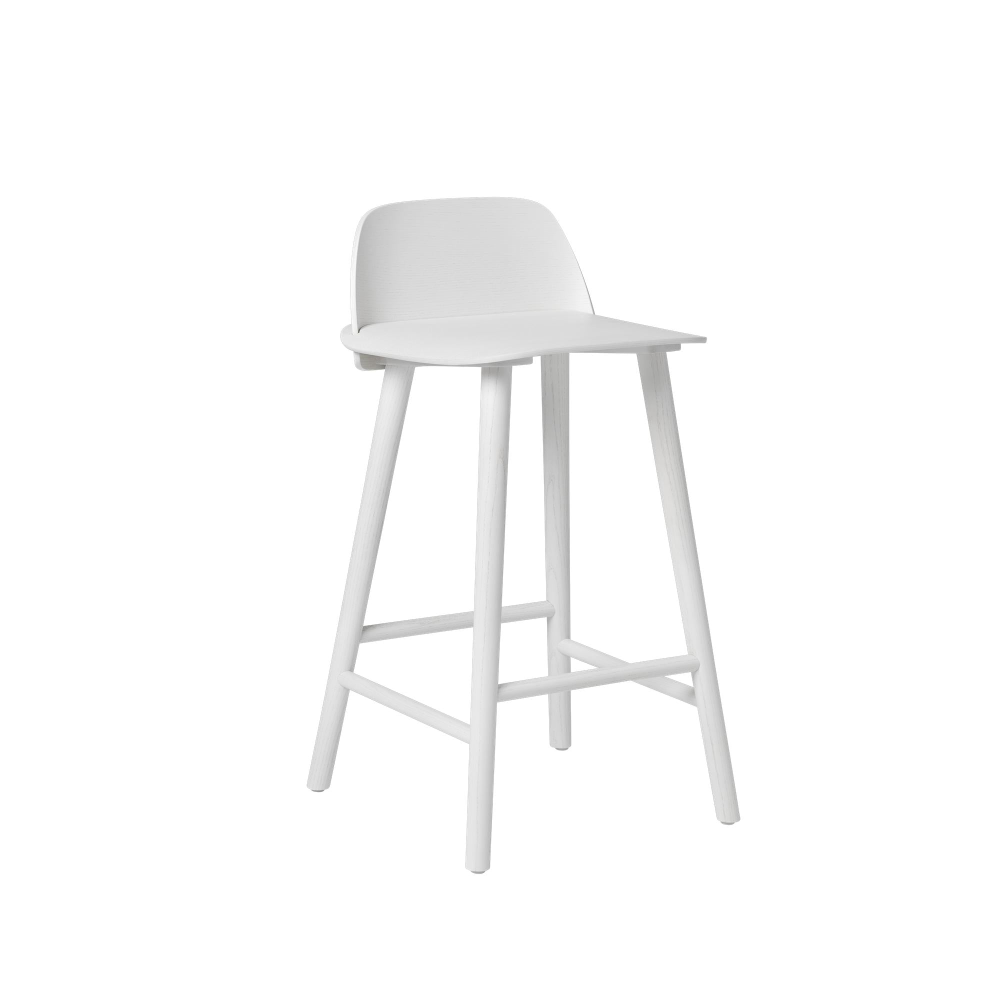 Muuto Chaise de bar nerd h 65 cm, blanc